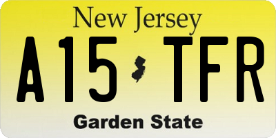 NJ license plate A15TFR