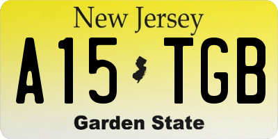 NJ license plate A15TGB