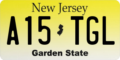 NJ license plate A15TGL
