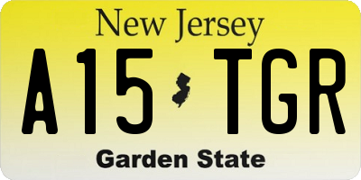NJ license plate A15TGR
