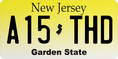 NJ license plate A15THD