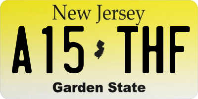 NJ license plate A15THF