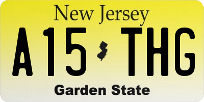 NJ license plate A15THG