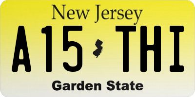 NJ license plate A15THI