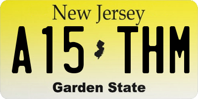 NJ license plate A15THM