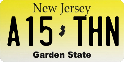 NJ license plate A15THN