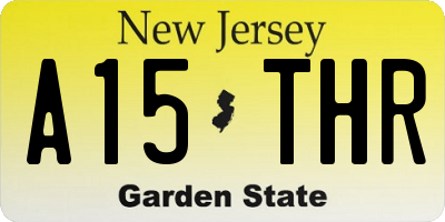NJ license plate A15THR