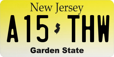 NJ license plate A15THW