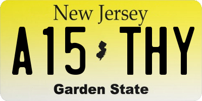 NJ license plate A15THY