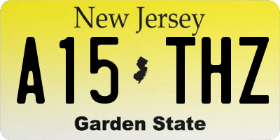 NJ license plate A15THZ