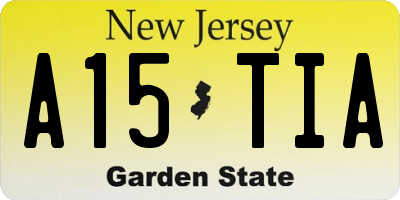 NJ license plate A15TIA