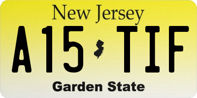 NJ license plate A15TIF
