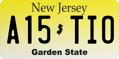 NJ license plate A15TIO