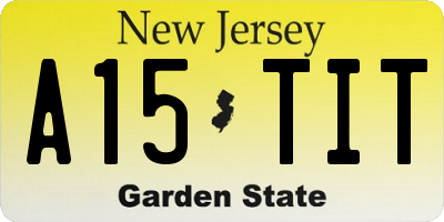 NJ license plate A15TIT