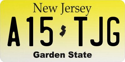 NJ license plate A15TJG