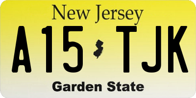 NJ license plate A15TJK