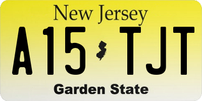 NJ license plate A15TJT
