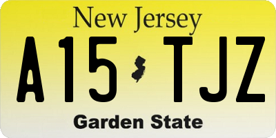NJ license plate A15TJZ