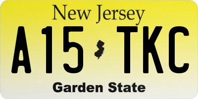 NJ license plate A15TKC