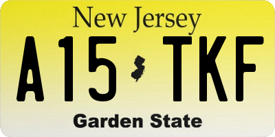 NJ license plate A15TKF