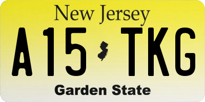 NJ license plate A15TKG