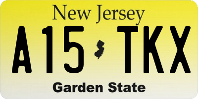NJ license plate A15TKX