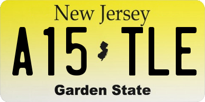 NJ license plate A15TLE