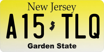 NJ license plate A15TLQ