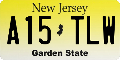 NJ license plate A15TLW