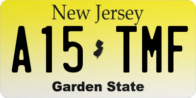 NJ license plate A15TMF