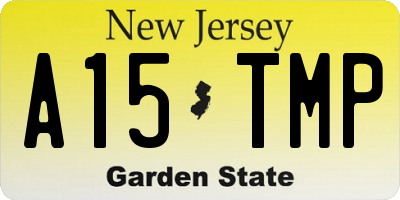 NJ license plate A15TMP
