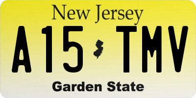 NJ license plate A15TMV