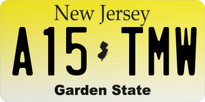 NJ license plate A15TMW
