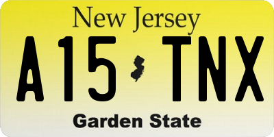 NJ license plate A15TNX
