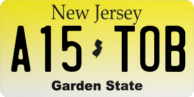 NJ license plate A15TOB