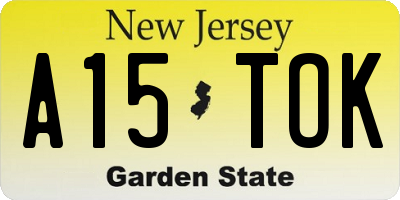 NJ license plate A15TOK