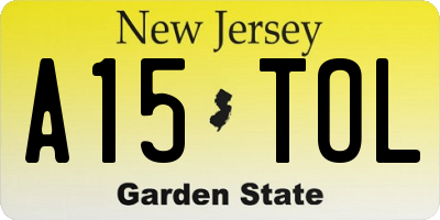NJ license plate A15TOL