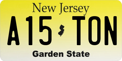 NJ license plate A15TON