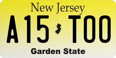 NJ license plate A15TOO