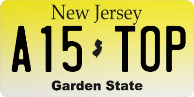 NJ license plate A15TOP