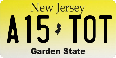 NJ license plate A15TOT