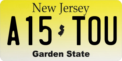NJ license plate A15TOU