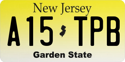 NJ license plate A15TPB