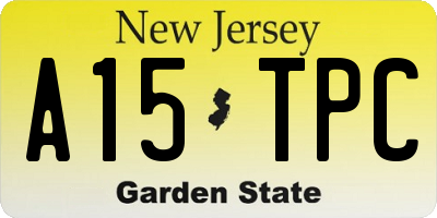 NJ license plate A15TPC