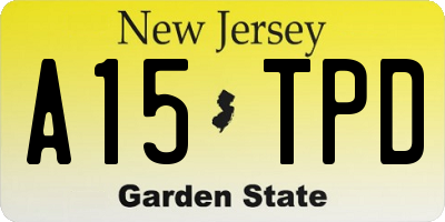 NJ license plate A15TPD