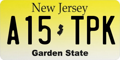 NJ license plate A15TPK