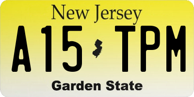 NJ license plate A15TPM