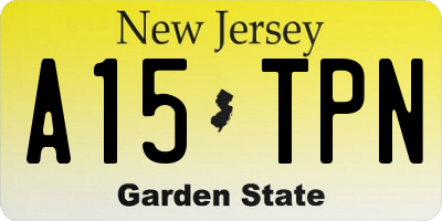 NJ license plate A15TPN