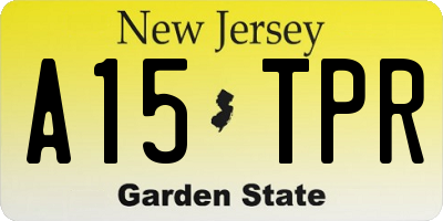 NJ license plate A15TPR