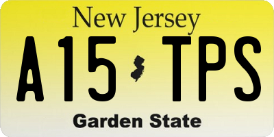NJ license plate A15TPS